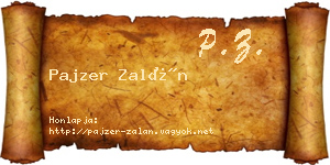 Pajzer Zalán névjegykártya